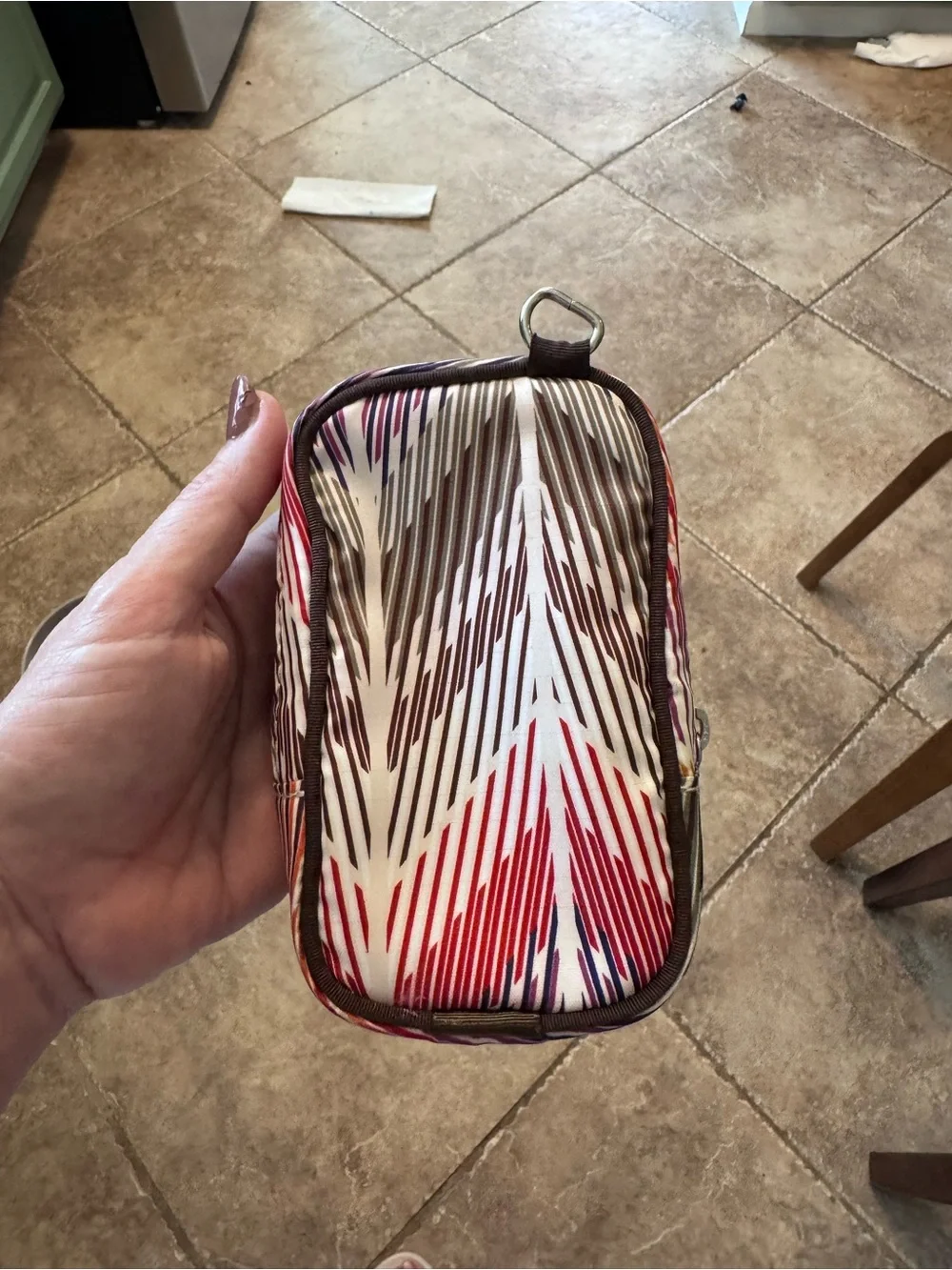 LeSportsac Brown/White Patterned Pouch